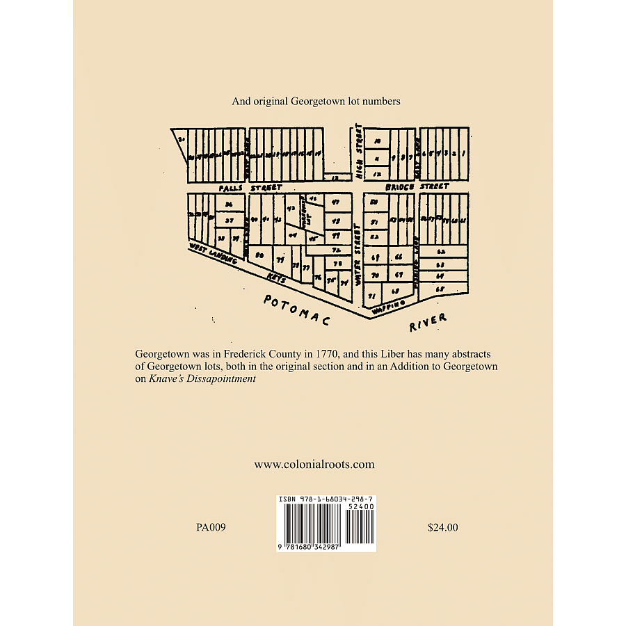 Frederick County, Maryland Land Records Abstracts, Liber N 1770-1772 back cover
