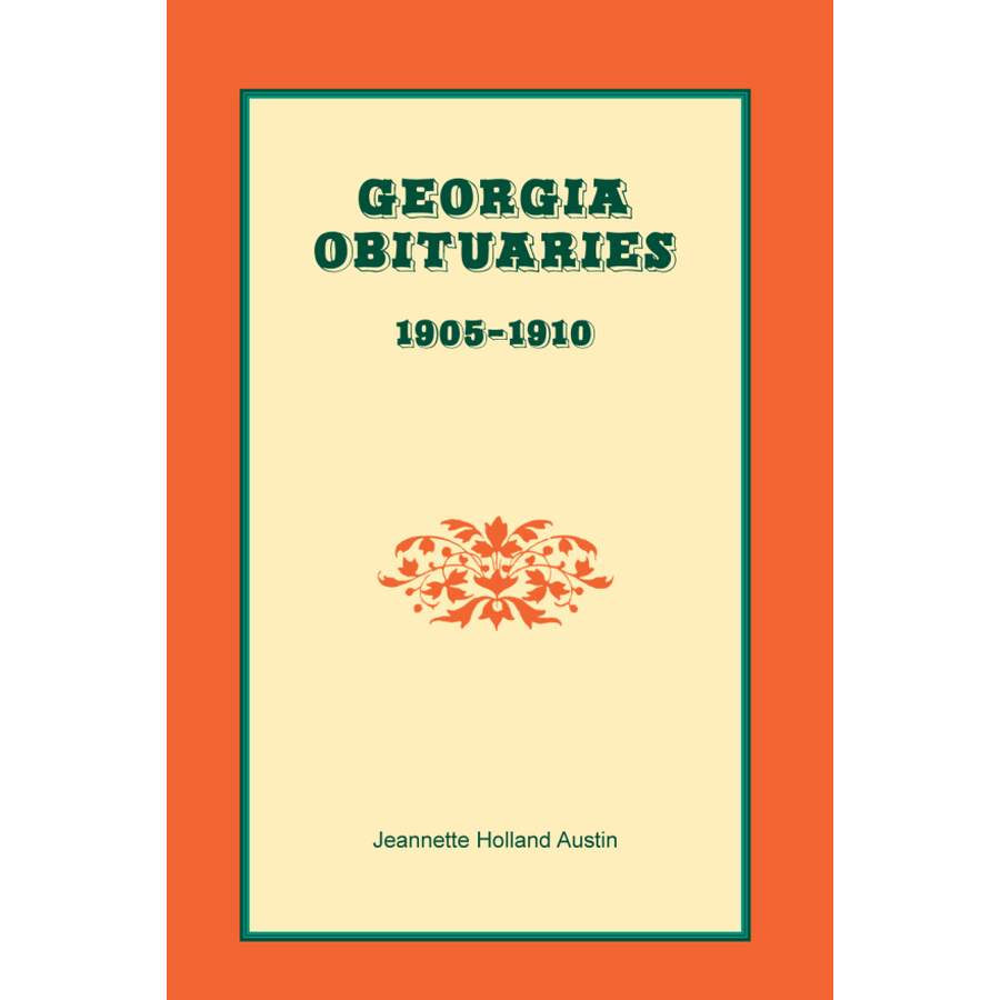Georgia Obituaries, 1905-1910