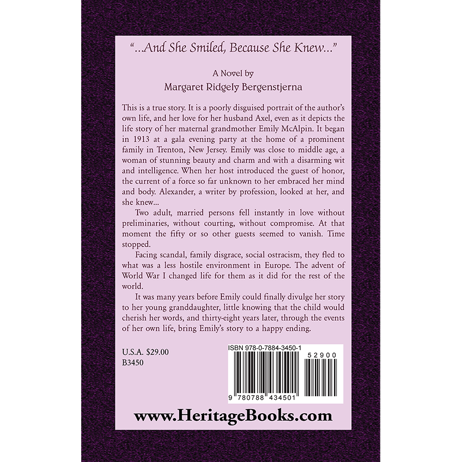 "...And She Smiled, Because She Knew..." back cover