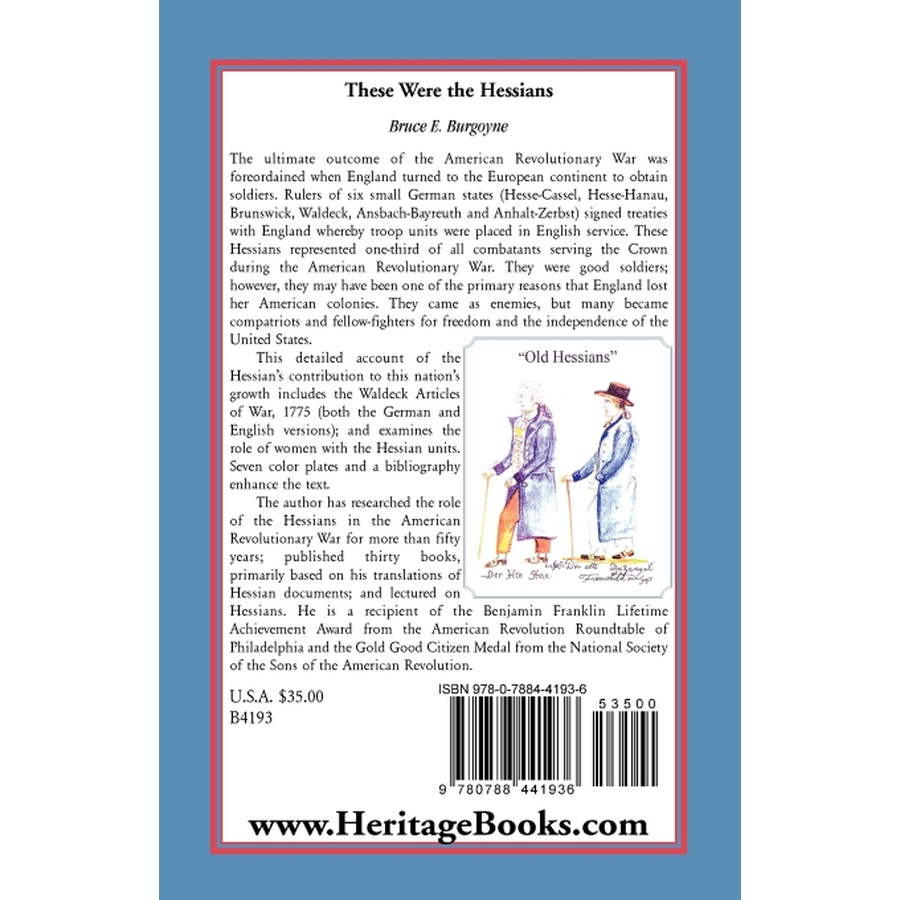 These Were the Hessians back cover
