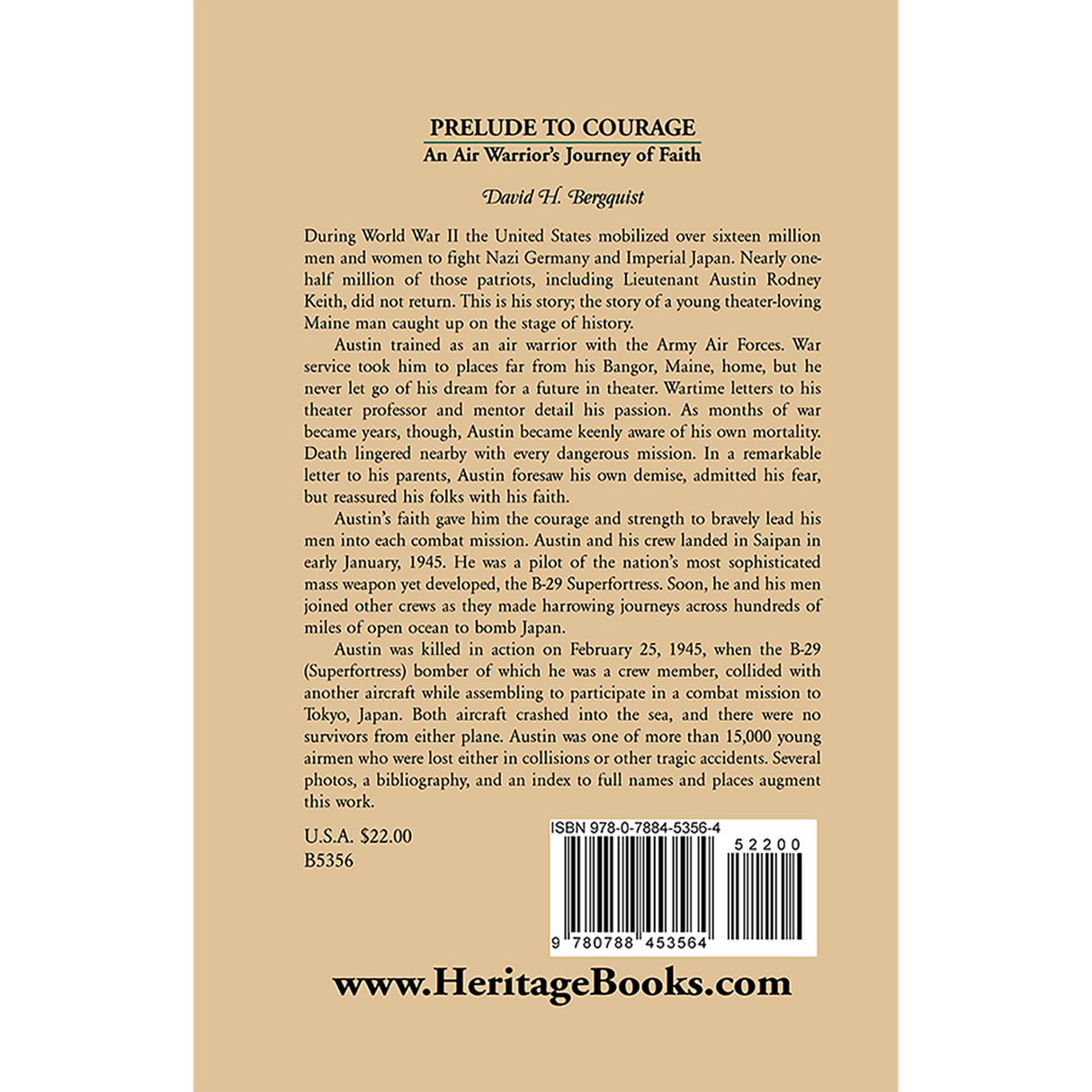 Prelude to Courage: An Air Warrior's Journey of Faith back cover