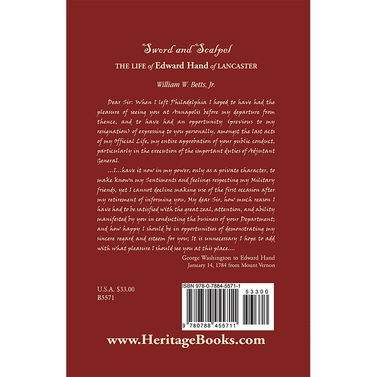 Sword and Scalpel: The Life of Edward Hand of Lancaster back cover