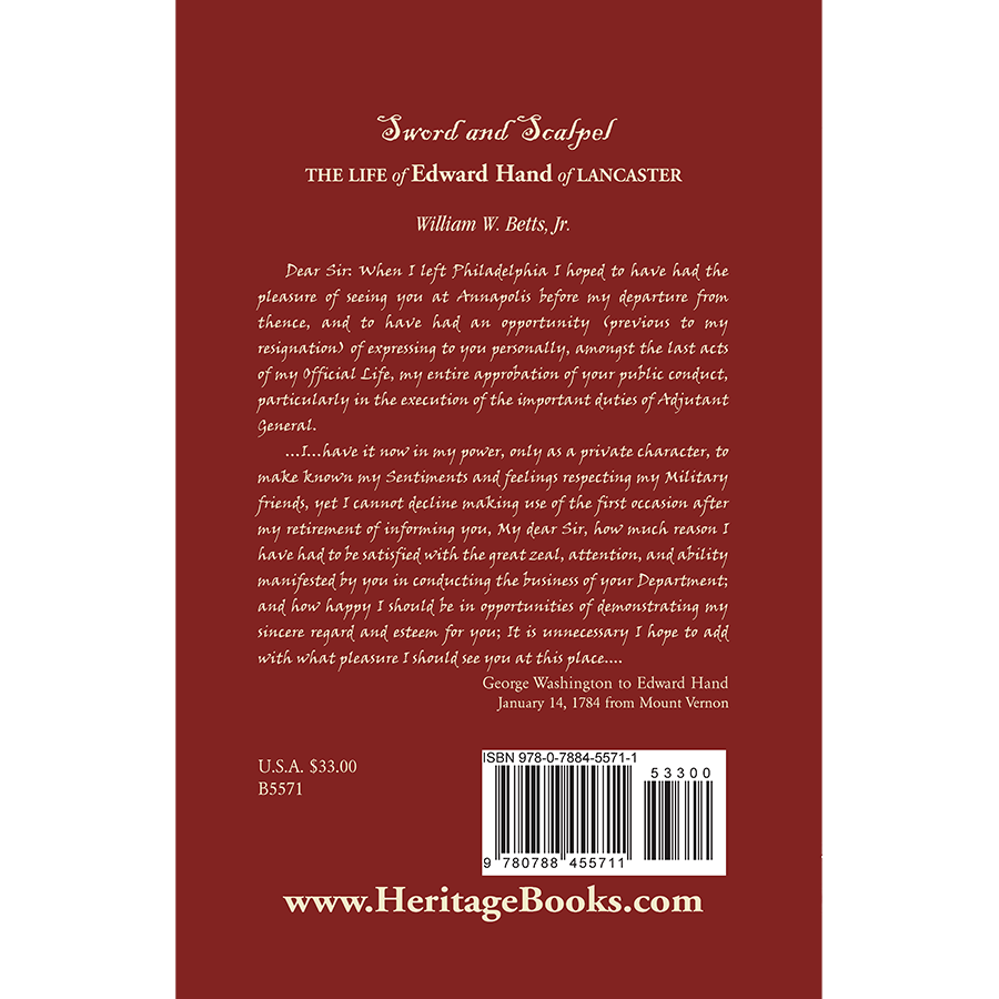 Sword and Scalpel: The Life of Edward Hand of Lancaster back cover