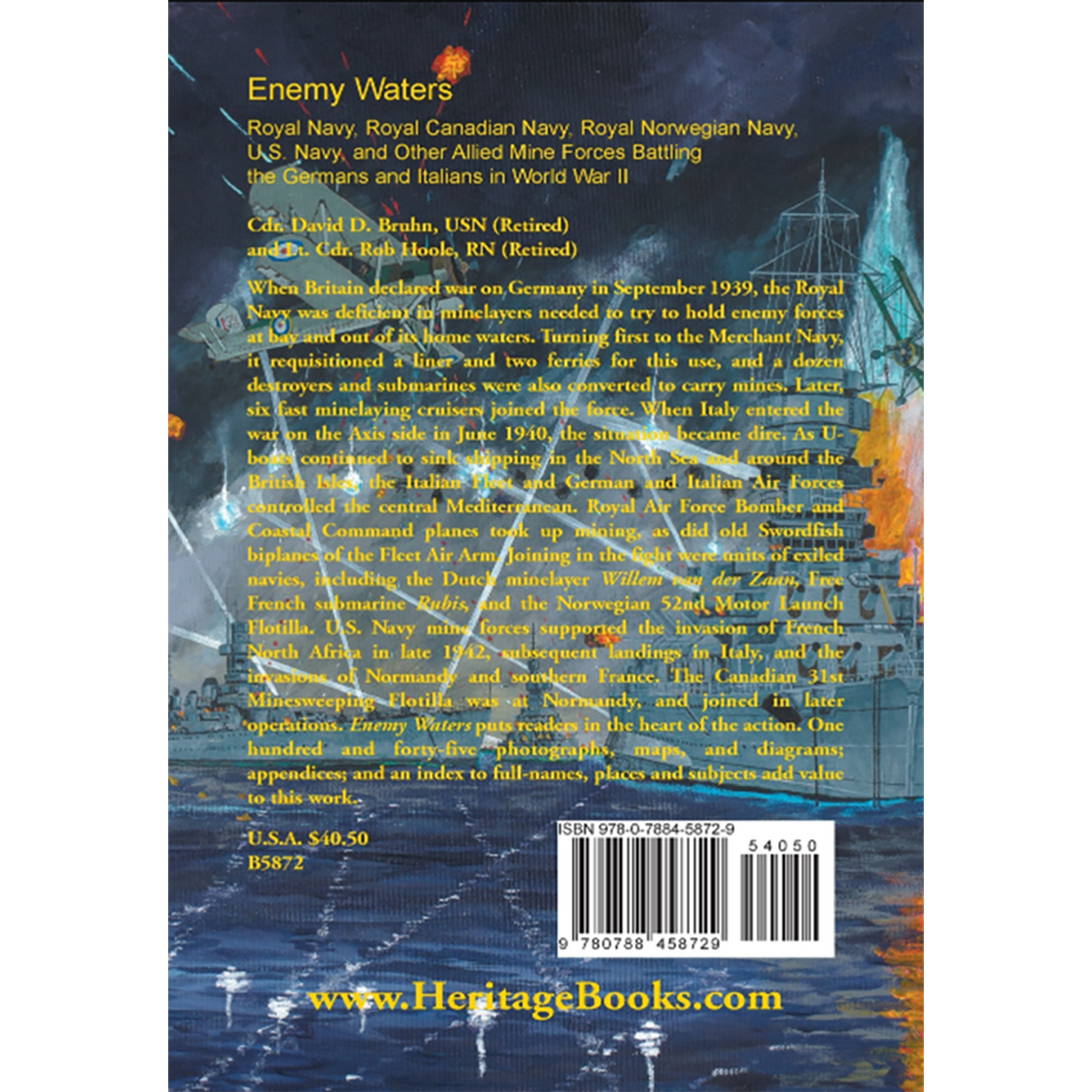 Enemy Waters back cover