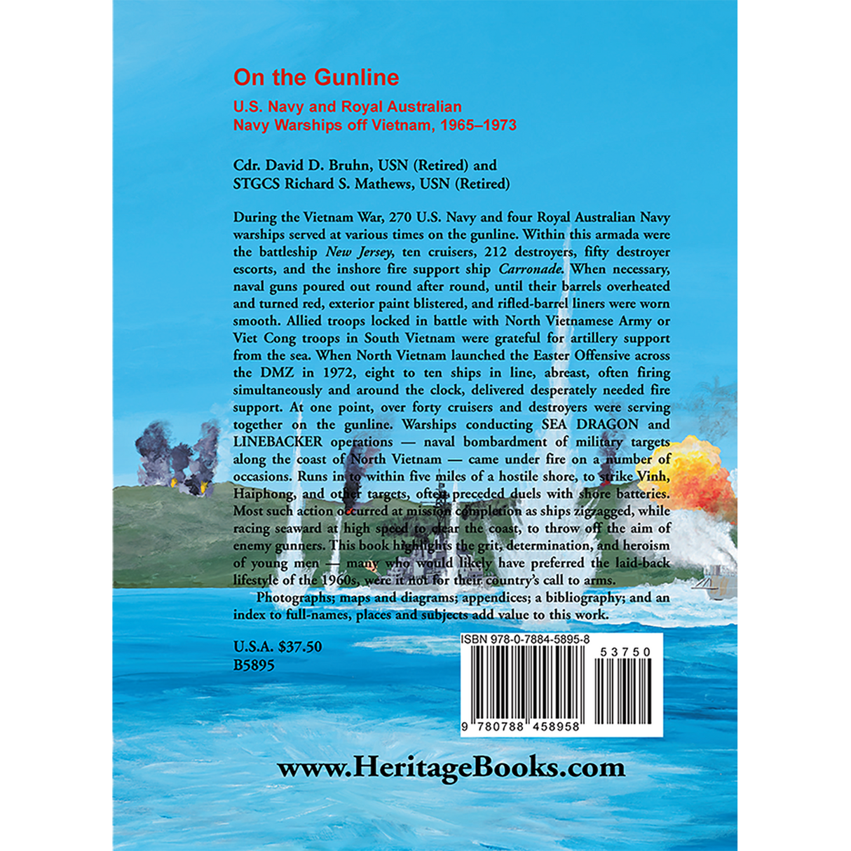 On the Gunline: U.S. Navy and Royal Australian Navy Warships off Vietnam, 1965-1973 back cover