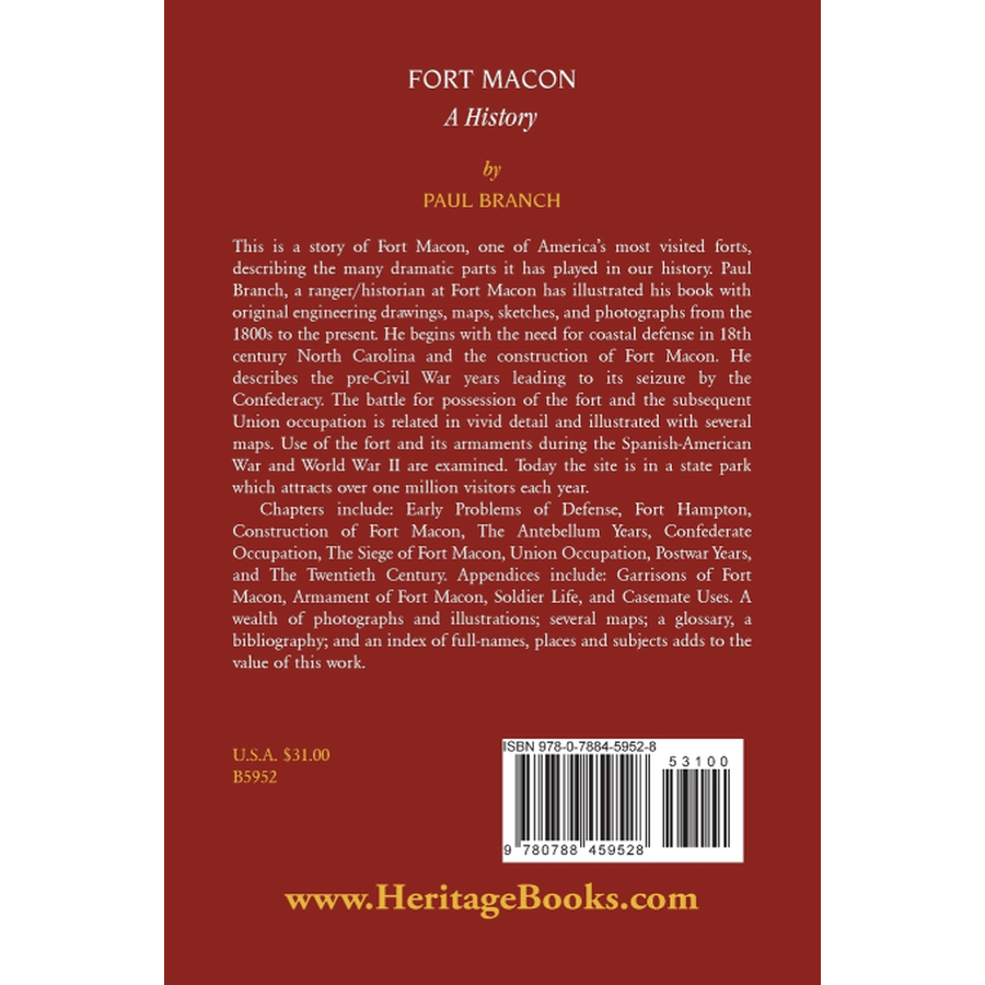 Fort Macon: A History back cover