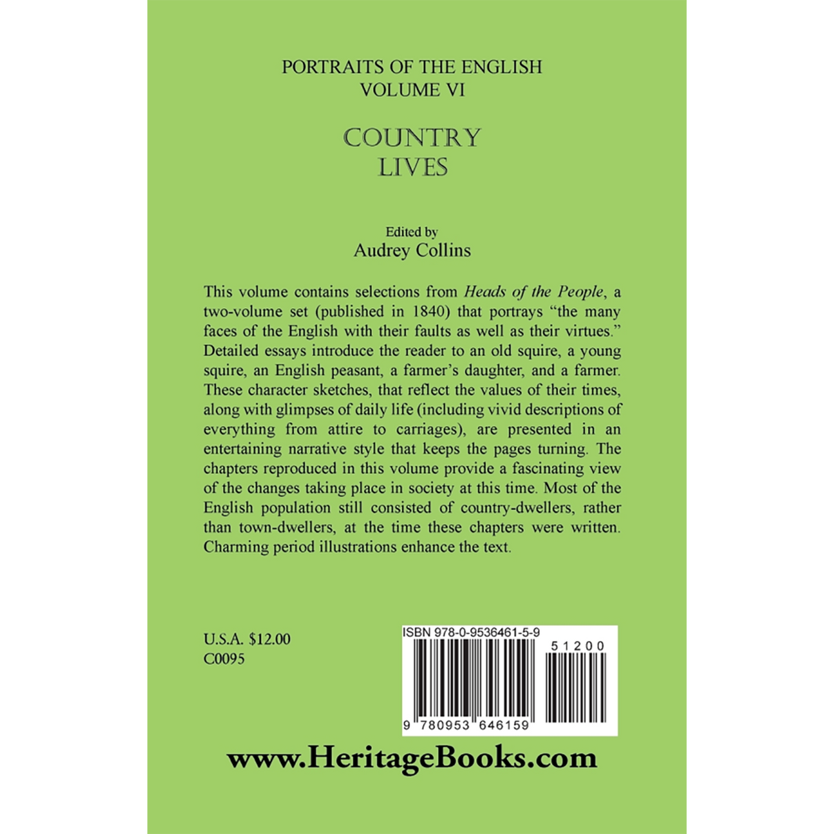 Portraits of the English, Volume VI: Country Lives back cover