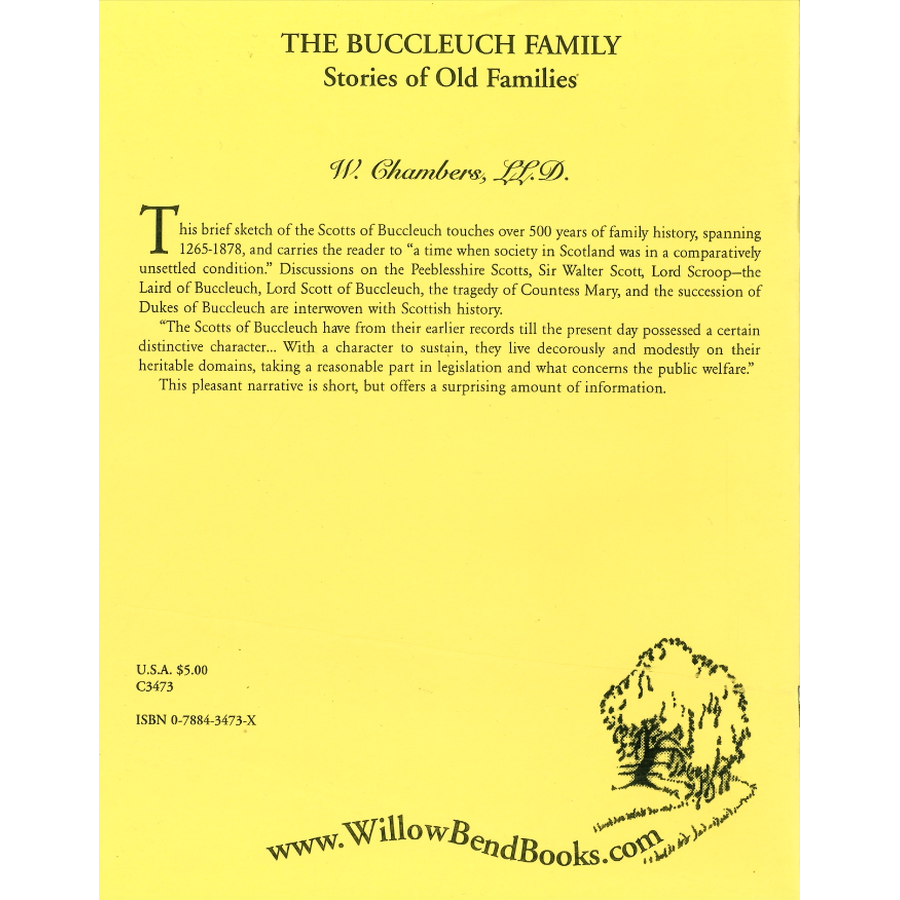 The Buccleuch Family: Stories of Old Families back cover