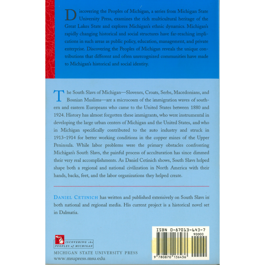 South Slavs in Michigan back cover