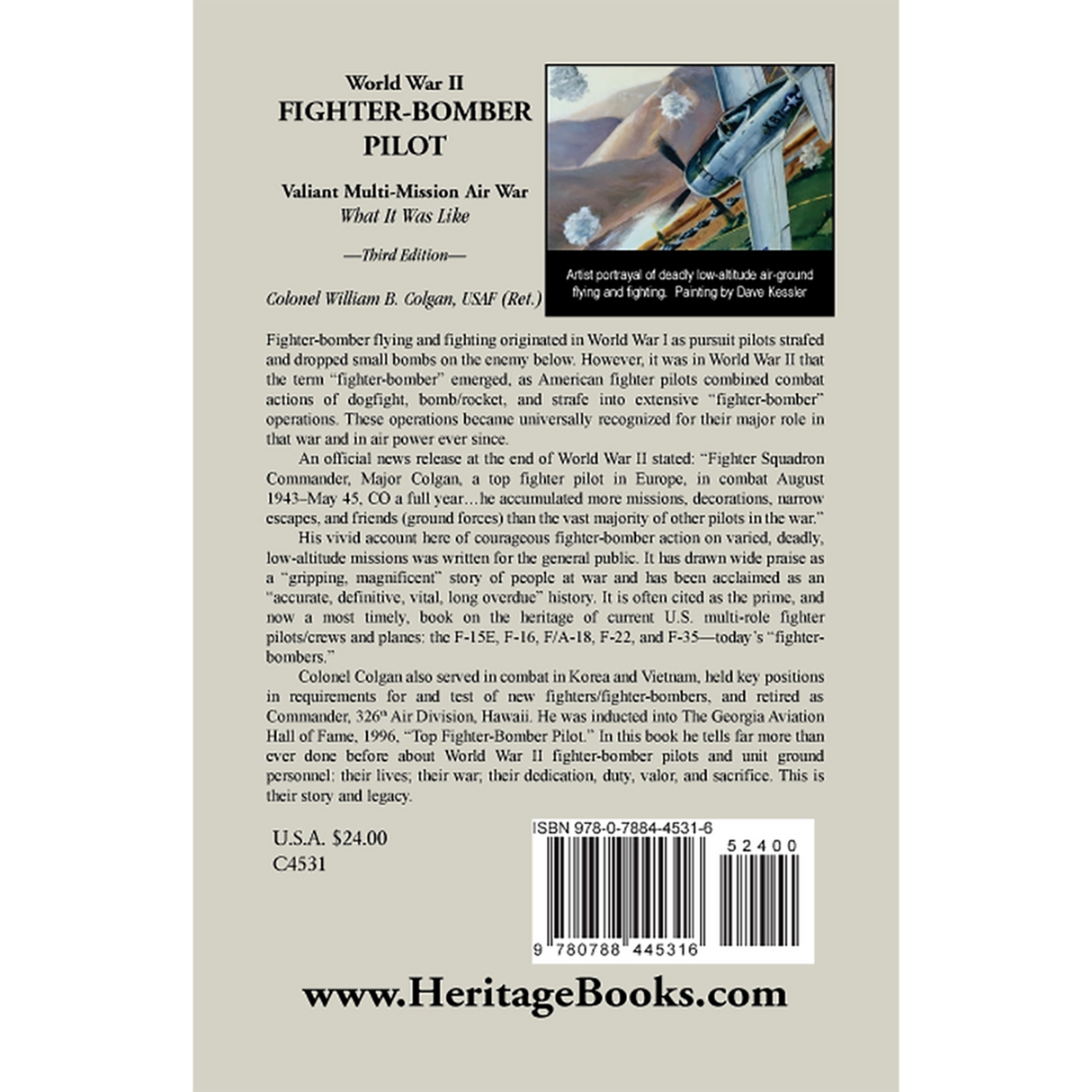 World War II Fighter-Bomber Pilot, Valiant Multi-Mission Air War: What it Was Like, 3rd Edition back cover