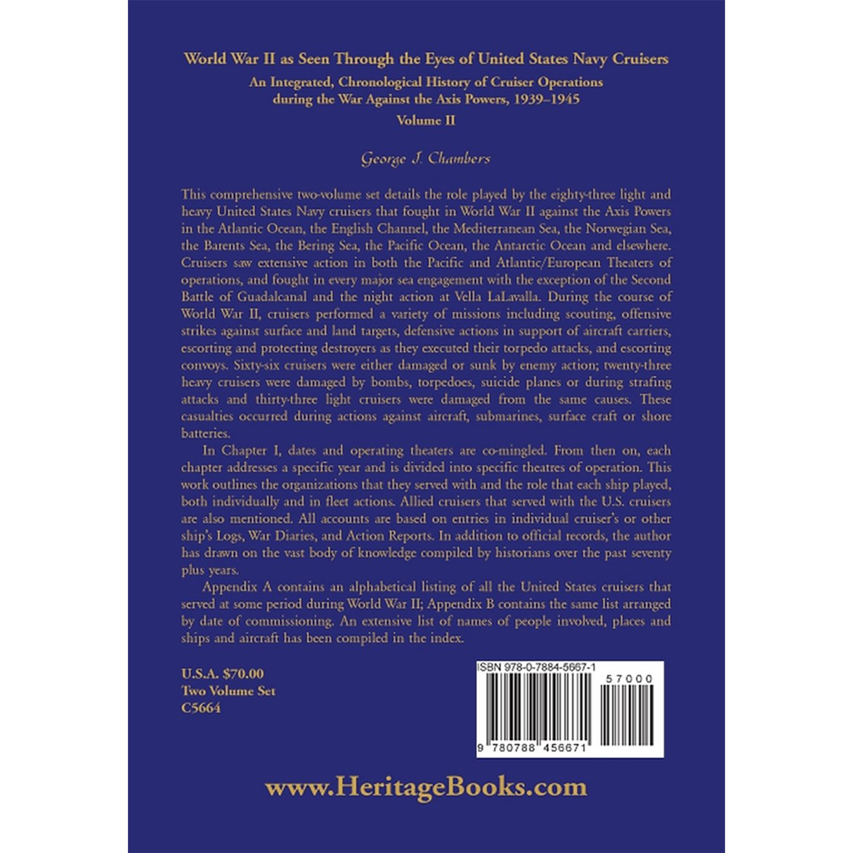 World War II As Seen Through The Eyes of United States Navy Cruisers Volume 2 back cover