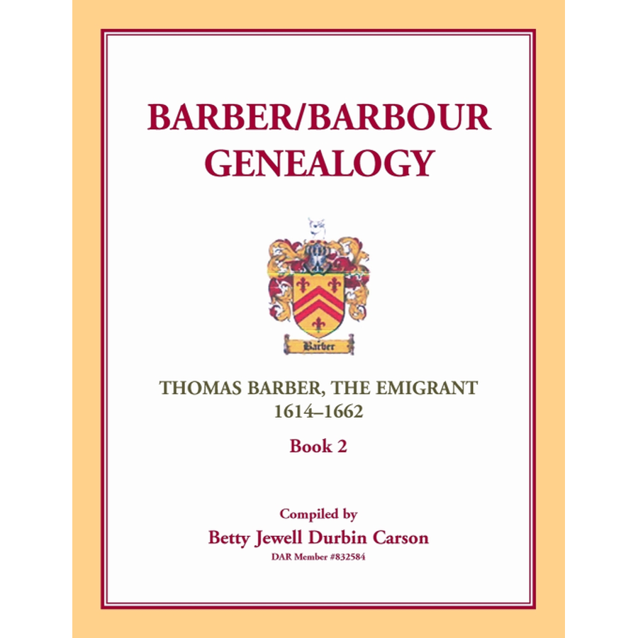 Barber/Barbour Genealogy: Thomas Barber, the Immigrant 1614-1662