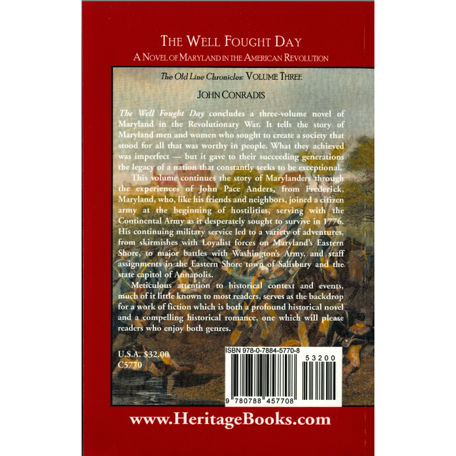 The Well Fought Day: A Novel of Maryland in the American Revolution back cover