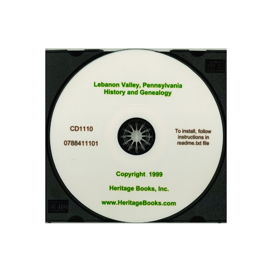 CD-Lebanon Valley, Pennsylvania History and Genealogy