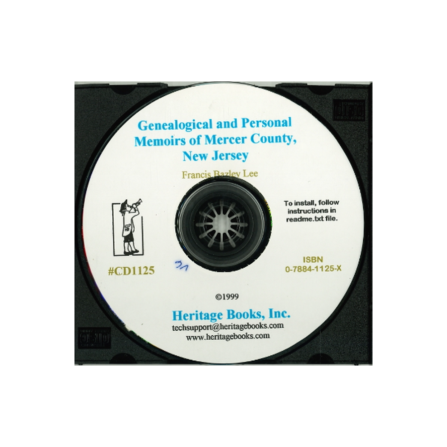 CD-Genealogical and Personal Memorial of Mercer County, New Jersey