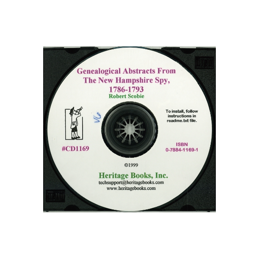 CD-Genealogical Abstracts from the "New Hampshire Spy", 1786-1793