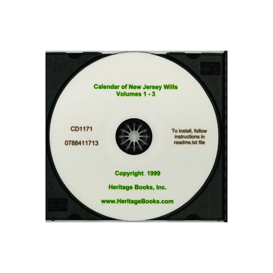 CD-Calendar of New Jersey Wills, Volumes 1-3