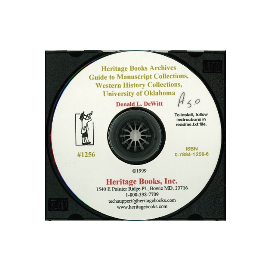CD-Guide to Manuscript Collections, Western History Collections, University of Oklahoma