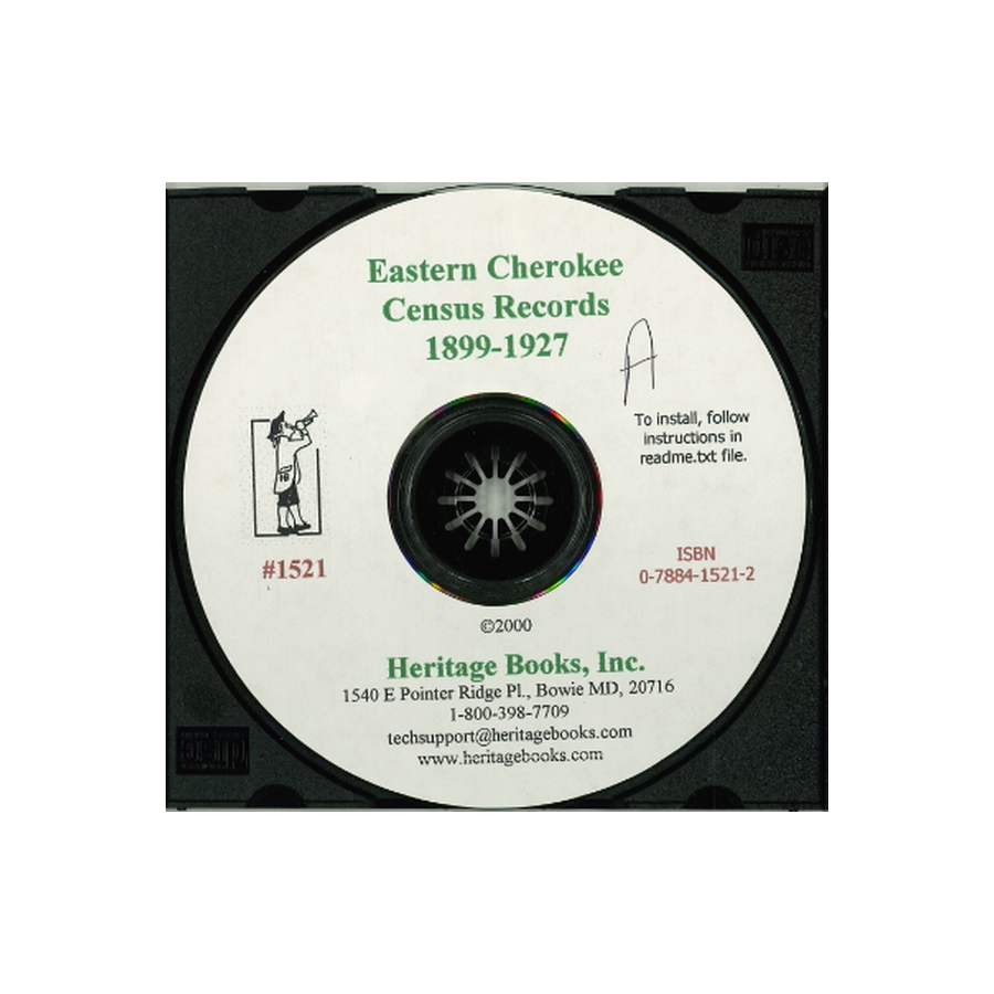 CD-Eastern Cherokee Census Records, 1899-1927