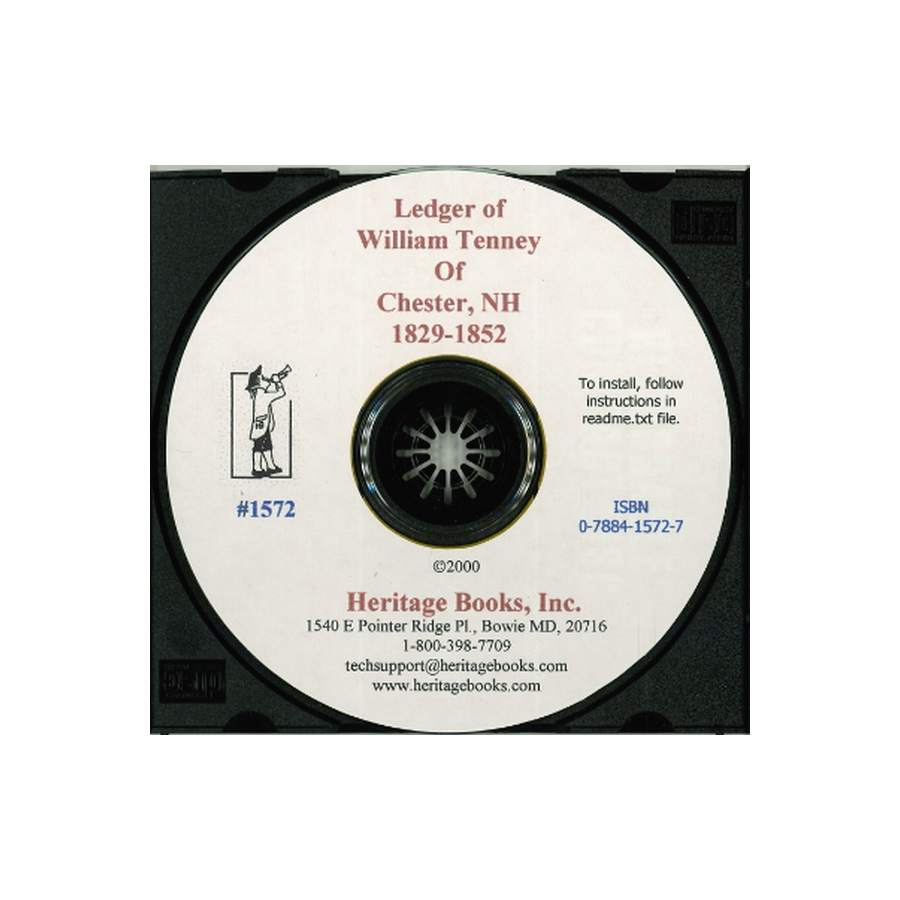 CD-The Ledger of William Tenney of Chester, New Hampshire, 1829-1852