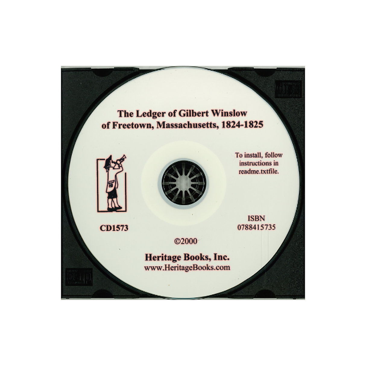 CD-The Ledger of Gilbert Winslow of Freetown, Massachusetts, 1824-1825