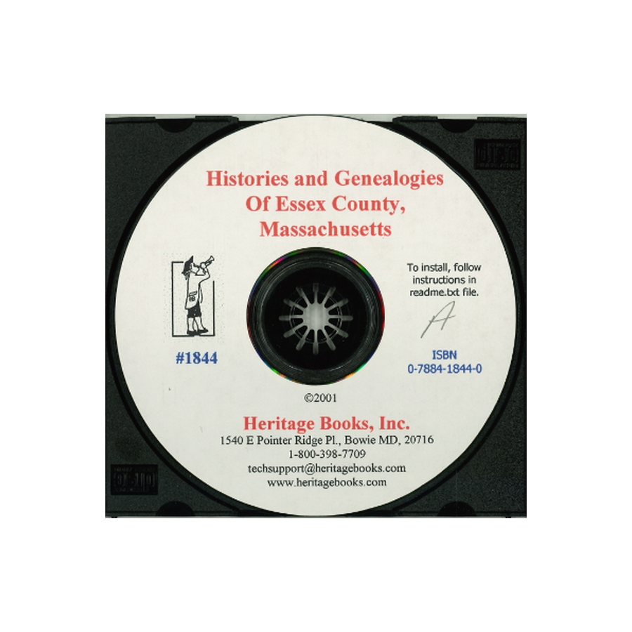 CD-Histories and Genealogies of Essex County, Massachusetts