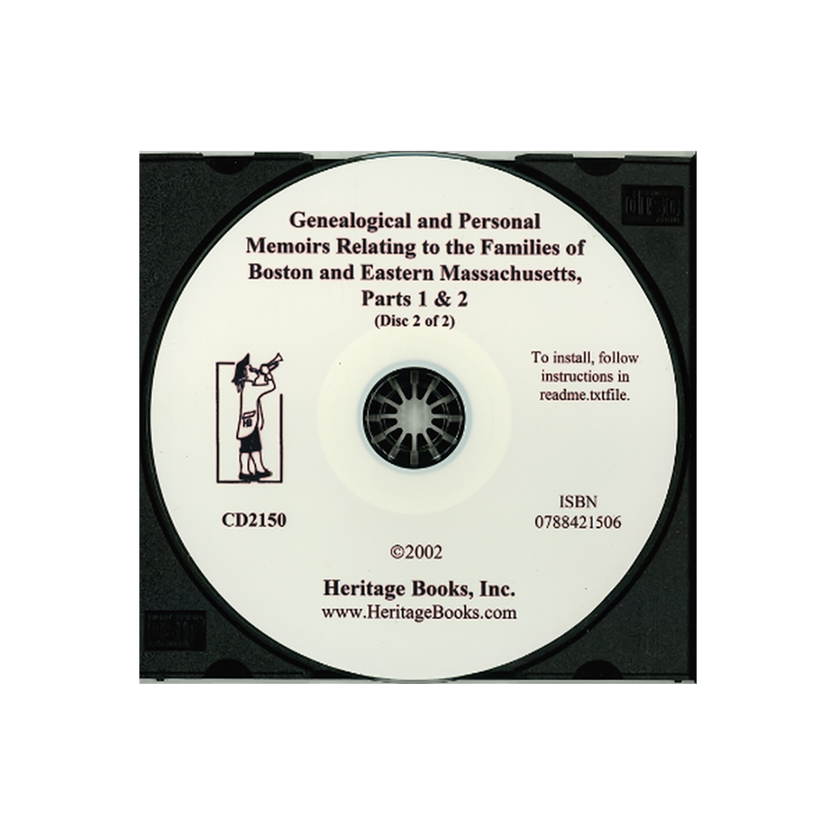 CD-Genealogical and Personal Memoirs: Relating to the Families of Boston and Eastern Massachusetts, Parts 1 and 2, disc 2