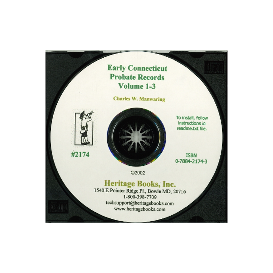 CD-A Digest of the Early Connecticut Probate Records, Volumes 1-3, 1635-1750