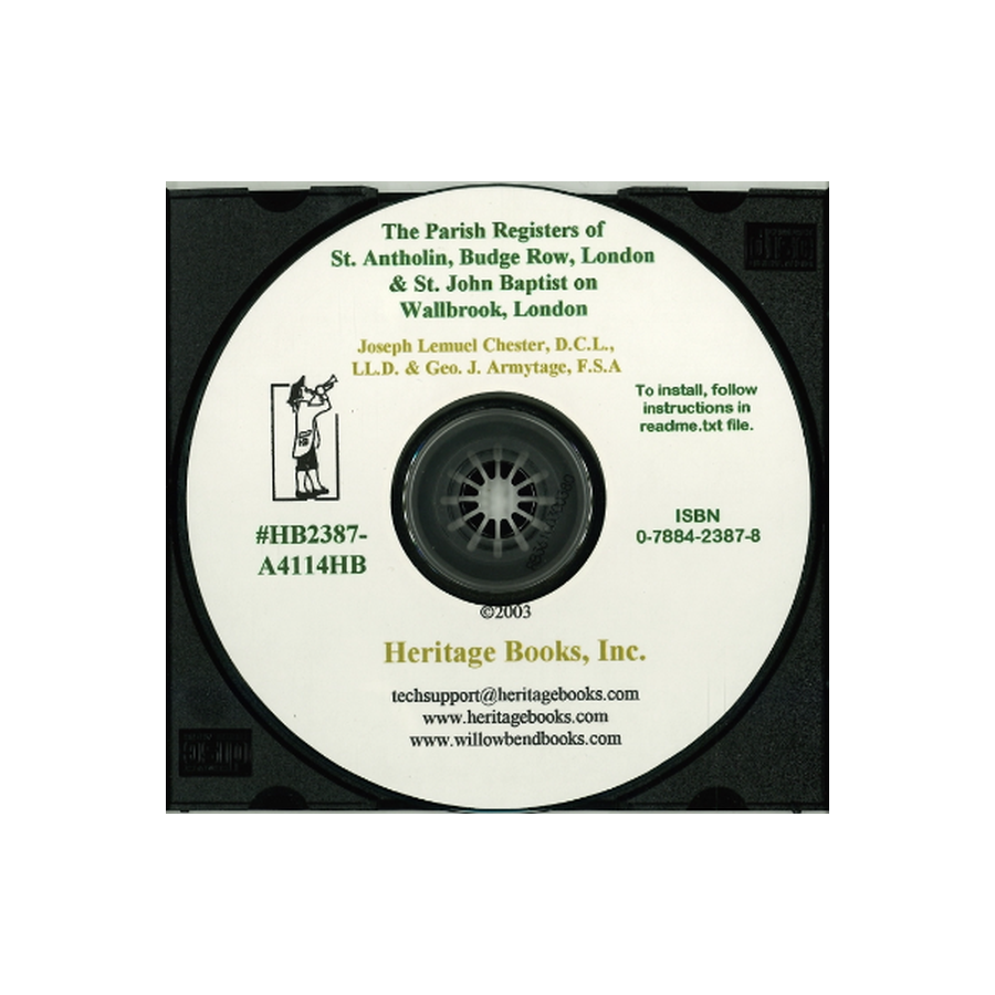 CD-The Parish Registers of St. Antholin, Budge Row, London