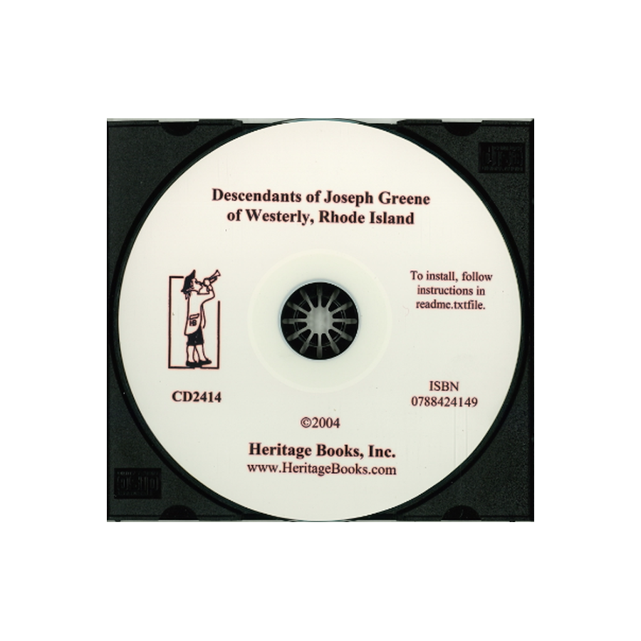 CD-Descendants of Joseph Greene of Westerly, Rhode Island
