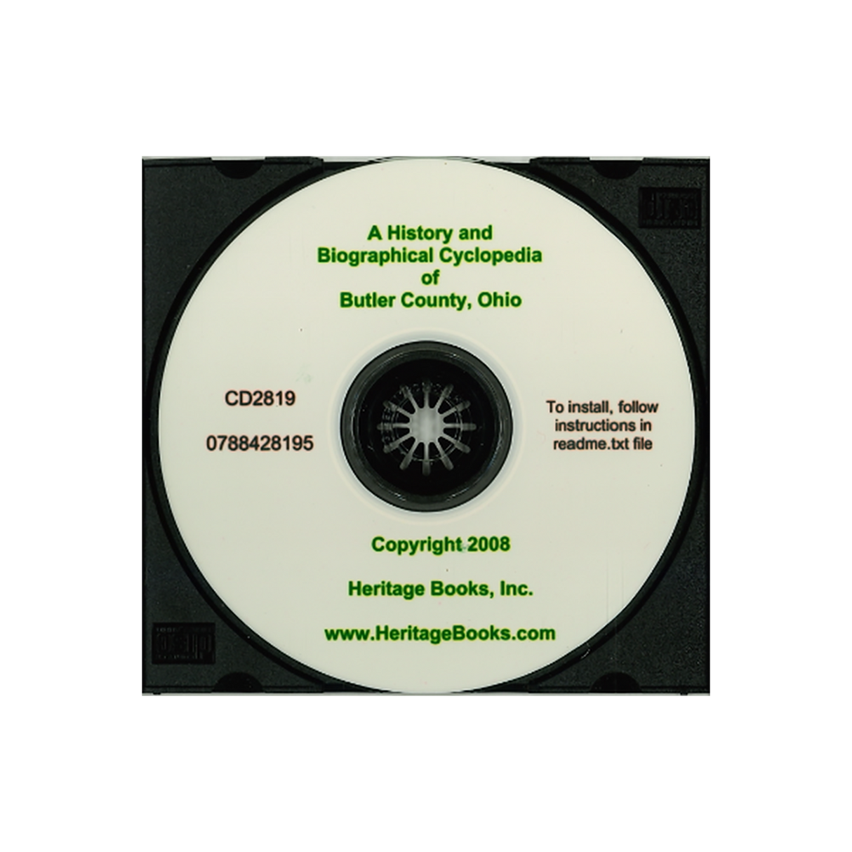 CD-A History and Biographical Cyclopedia of Butler County, Ohio, With Illustrations and Sketches of Its Representative Men and Pioneers