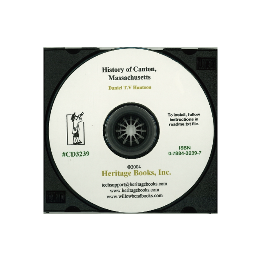 CD-History of the Town of Canton, Massachusetts