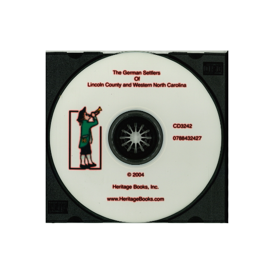 CD-The German Settlers of Lincoln County and Western North Carolina