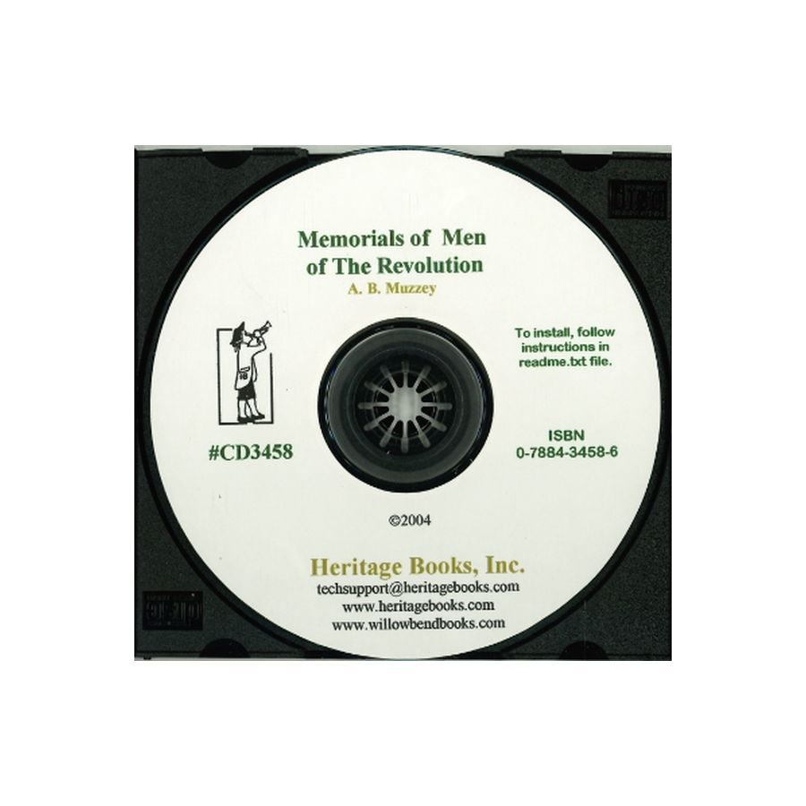 CD-Reminiscences and Memorials of Men of the Revolution and Their Families