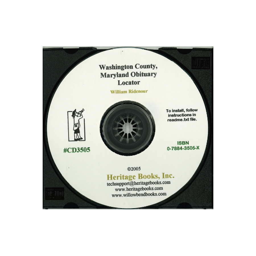 CD-Washington County, Maryland Obituary Locator, 1944-2001