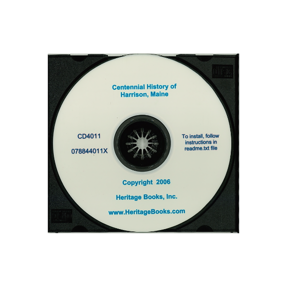 CD-Centennial History of Harrison, Maine Containing the Centennial Celebration of 1905, and Historical and Biographical Matter