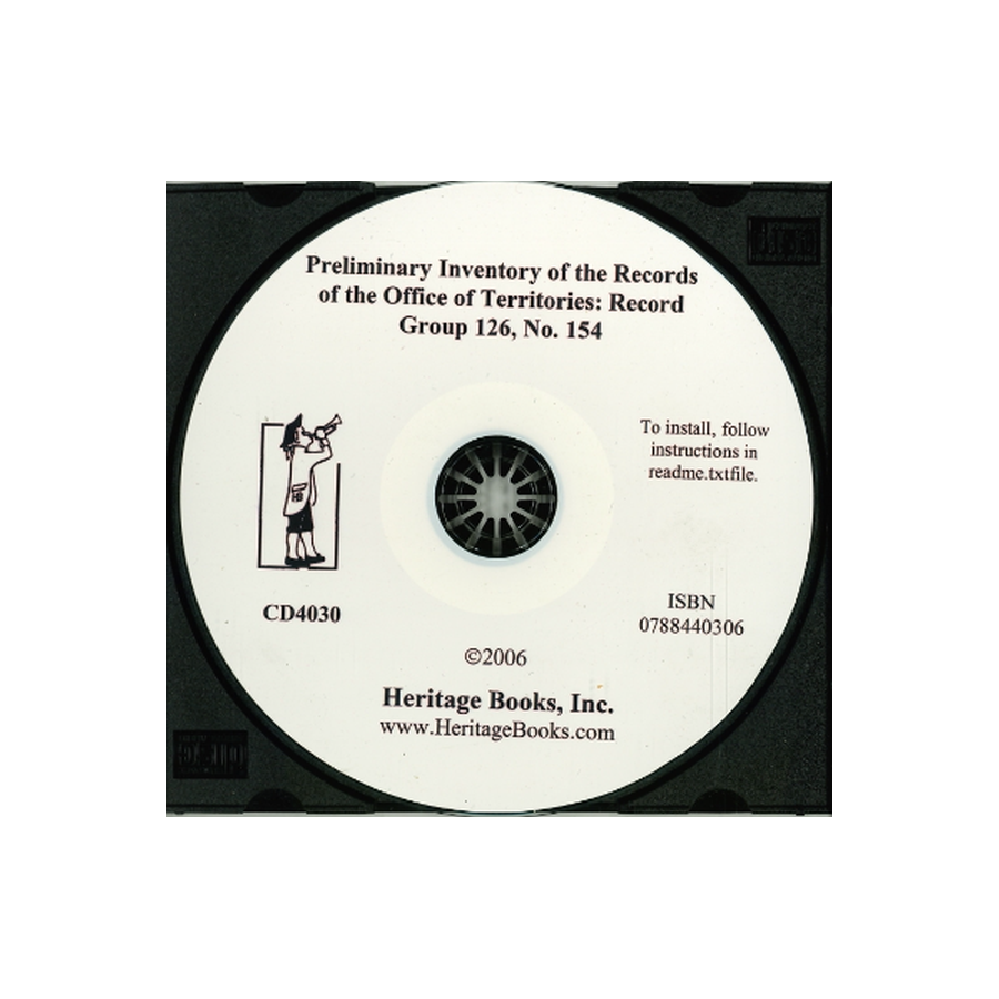 CD-Preliminary Inventory No. 154, Records of the Office of Territories, Record Group 126