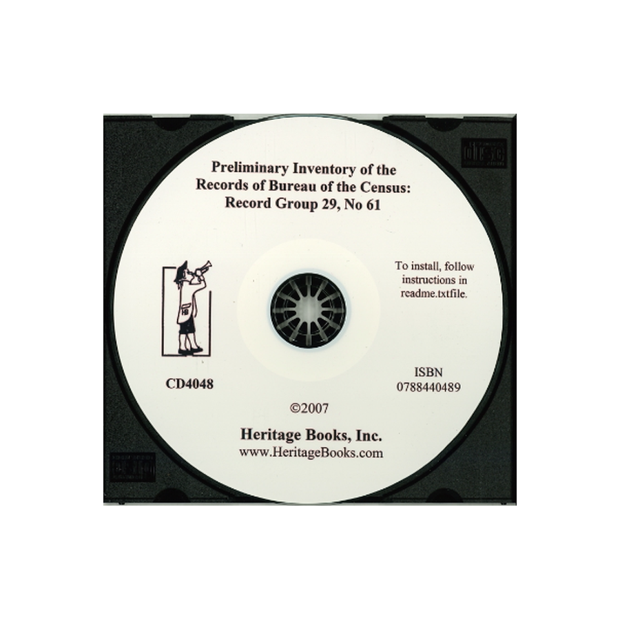 CD-Preliminary Inventory No. 161, Records of the Bureau of the Census, Record Group 29