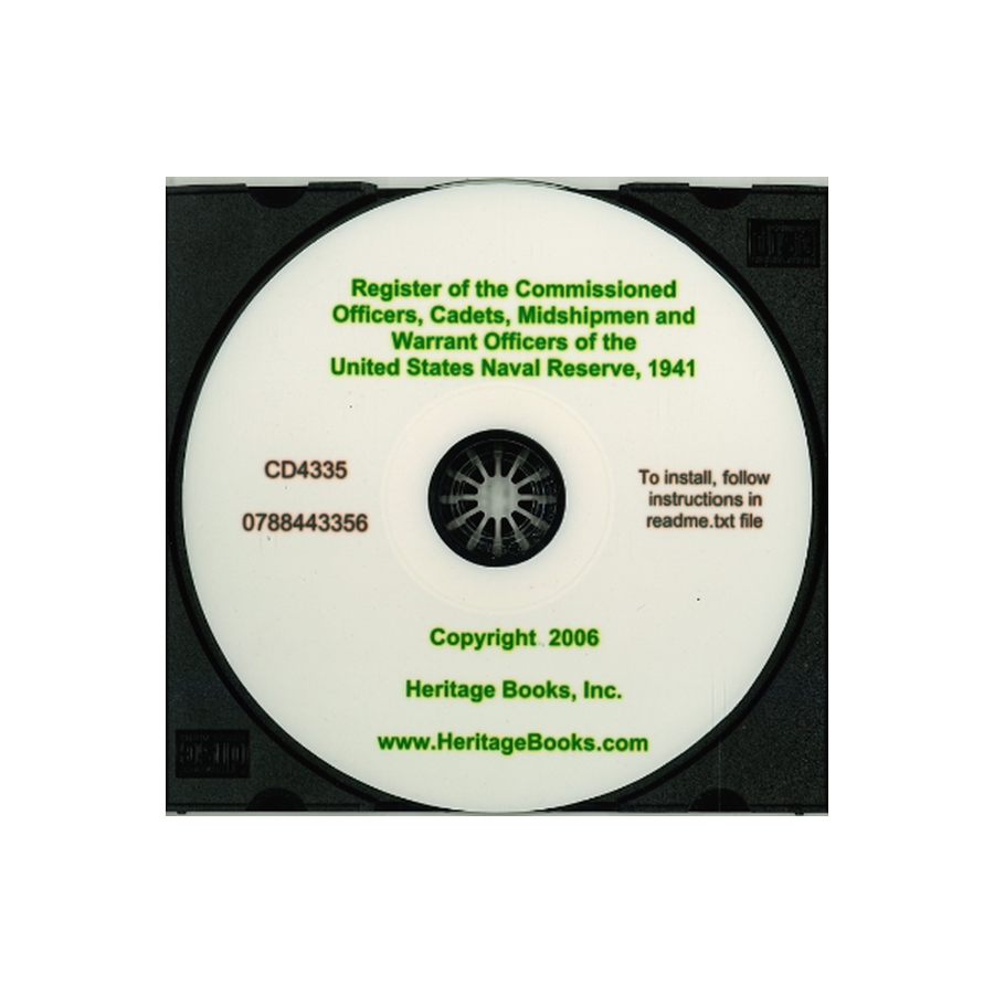 CD-Register of the Commissioned Officers, Cadets, Midshipmen, and Warrant Officers of the United States Naval Reserve, 1941