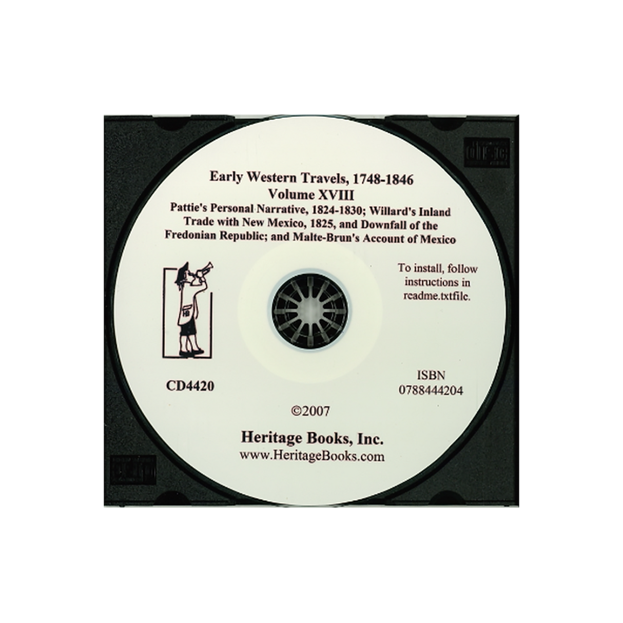 CD-Early Western Travels, 1748-1846, Volume XVIII