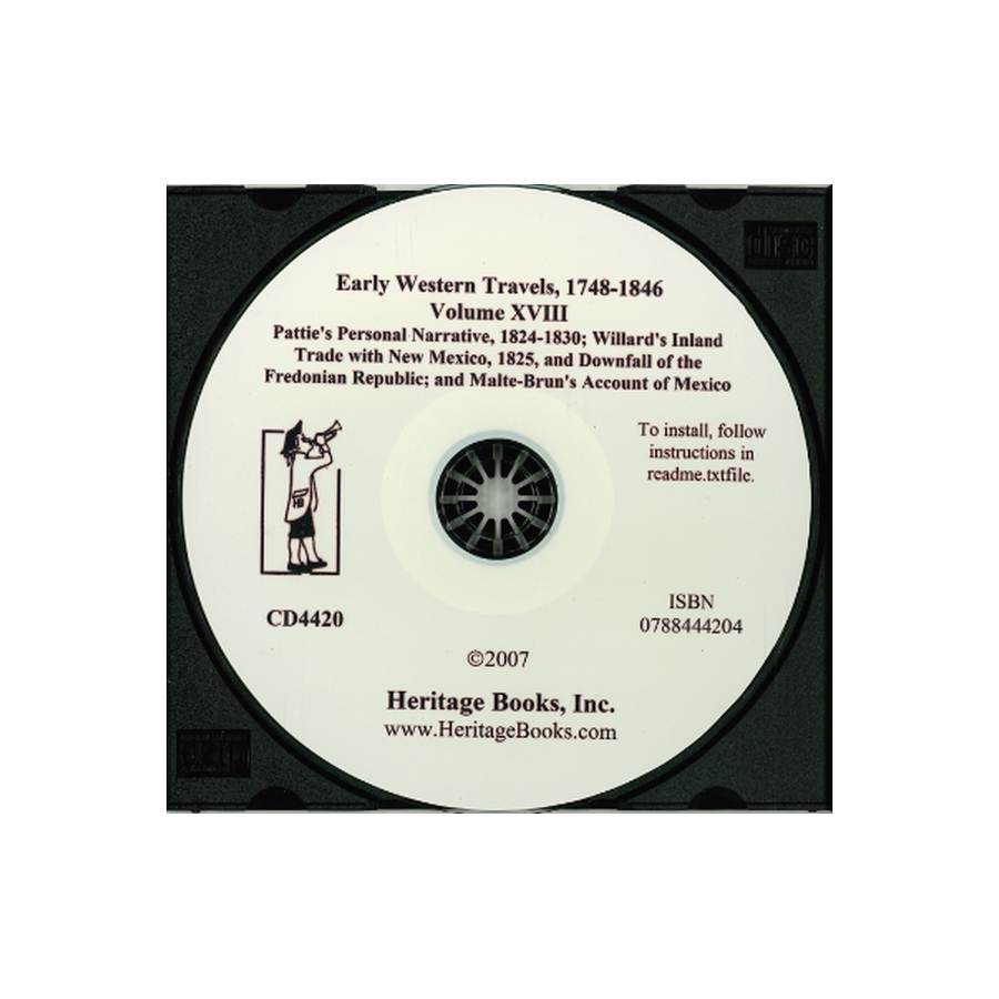 CD-Early Western Travels, 1748-1846, Volume XVIII