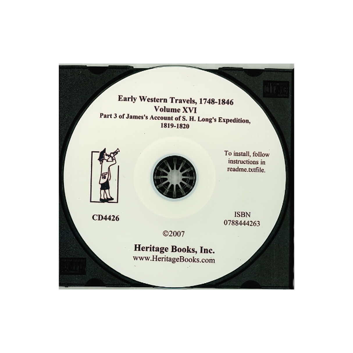 CD-Early Western Travels, 1748-1846, Volume XVI: Part III of James's Account of S. H. Long's Expedition, 1819-1820