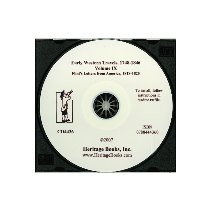 CD-Early Western Travels, 1748-1846, Volume IX: Flint's Letters from America, 1818-1820