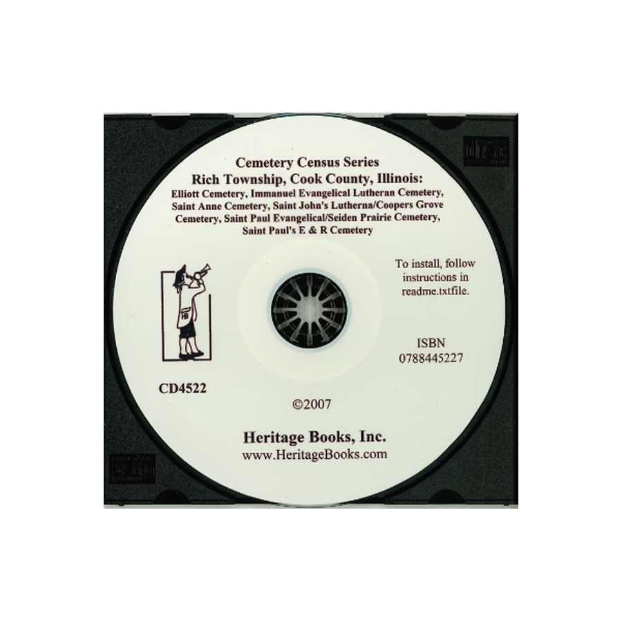 CD-Cemetery Census Series, Rich Township, Cook County, Illinois
