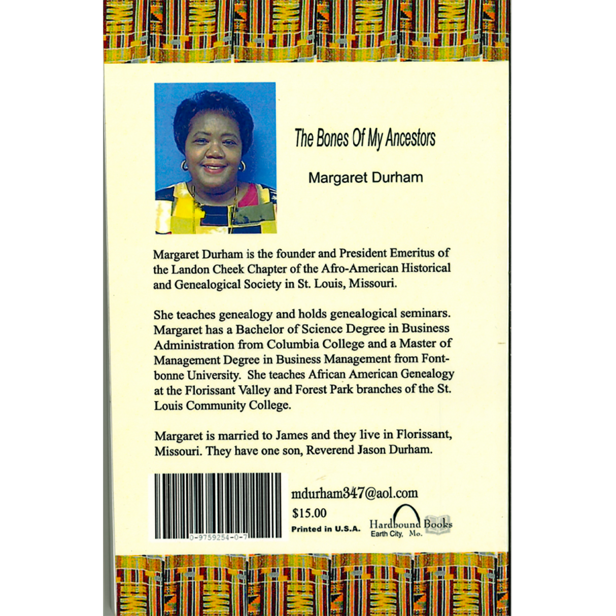 The Bones of My Ancestors back cover