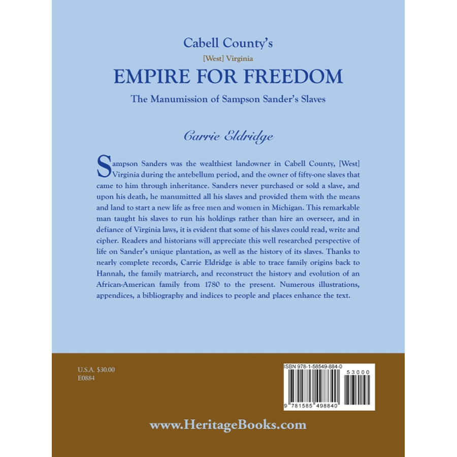 Cabell County's Empire for Freedom back cover