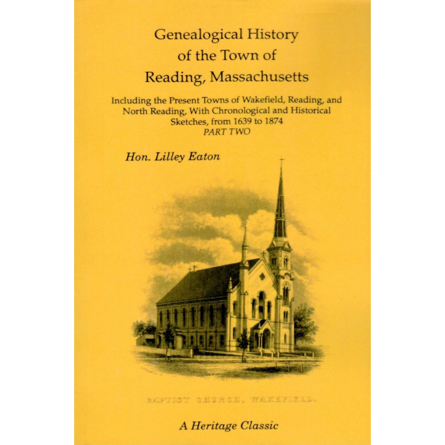 Genealogical History of the Town of Reading, Massachusetts