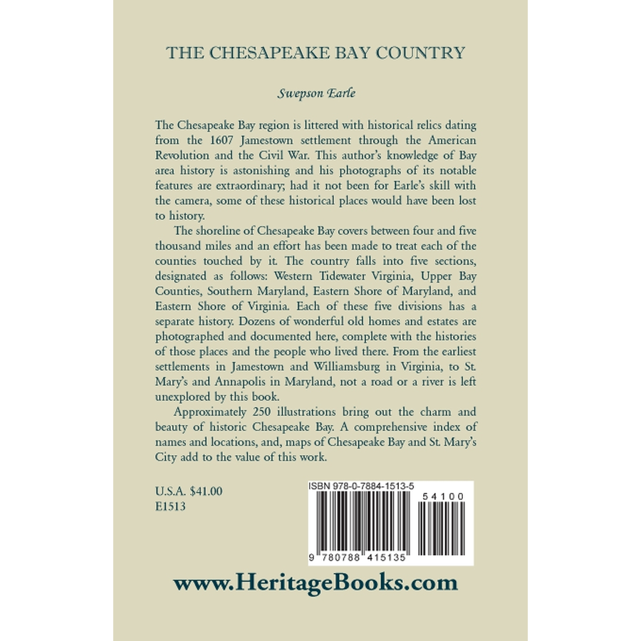 The Chesapeake Bay Country back cover
