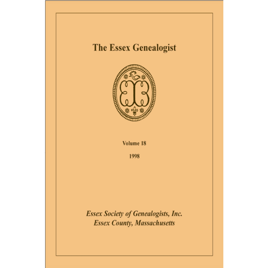 The Essex Genealogist, Volume 18, 1998