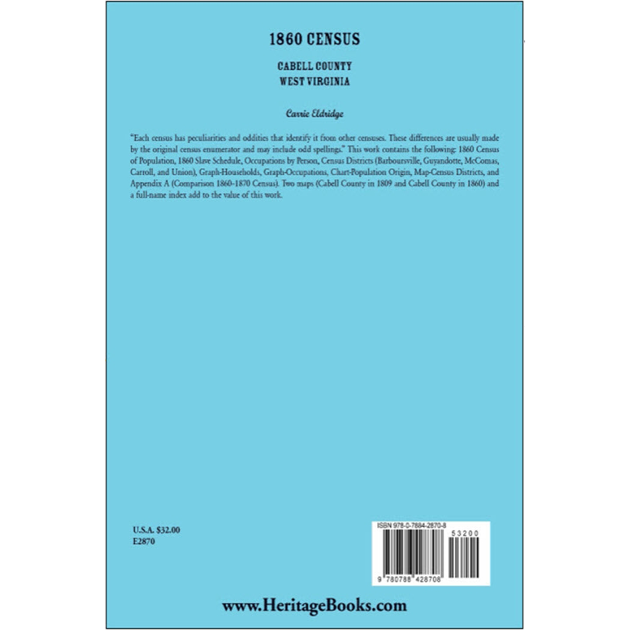 1860 Cabell County, West Virginia Census
